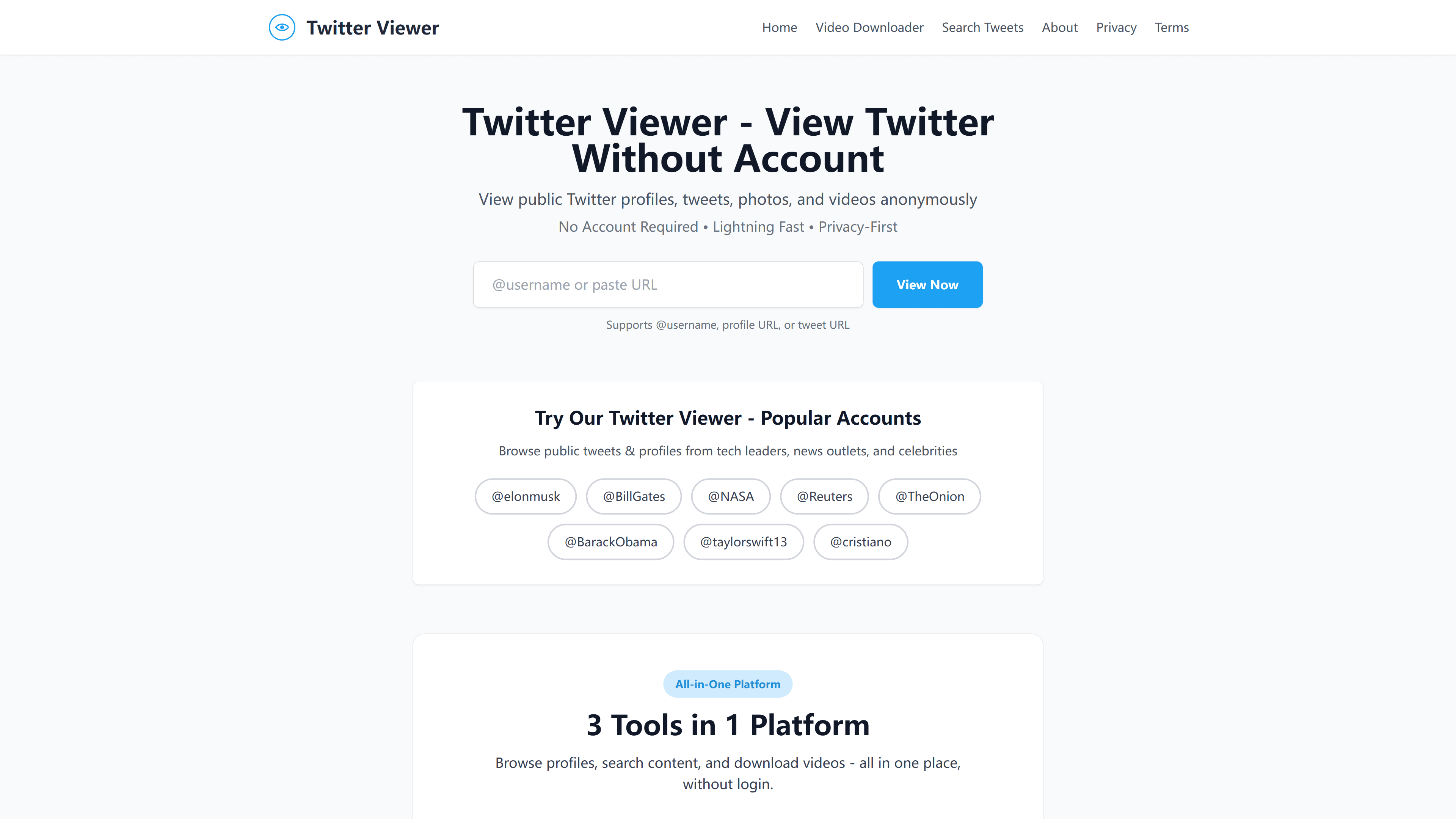 Twitter Viewer screenshot